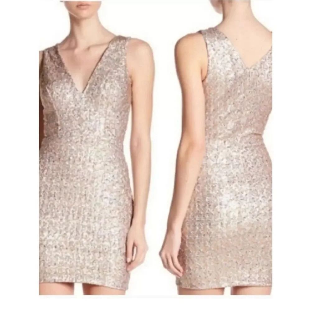 Dress The Population Gold/silver Sequin Mini Dress
ii13